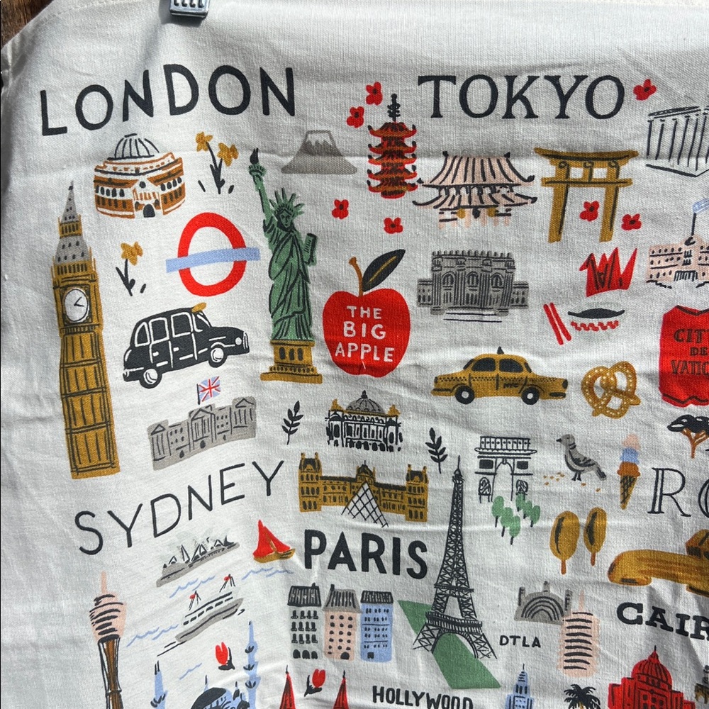 NEW Rifle Paper Co. Bon Voyage Tea Towel RARE - Picture 7 of 17